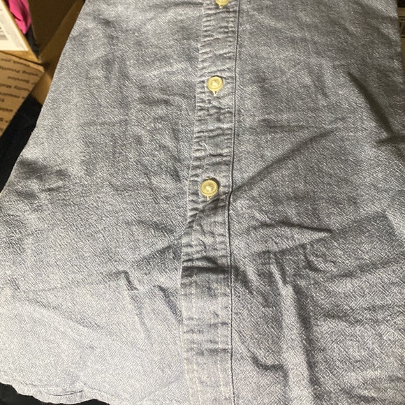 NWT Dockers Work Shirt Button Down Chambray Heathered Blue Long Sleeve - Picture 3 of 10